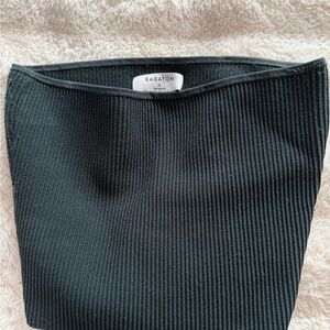 Babaton Green Ribbed Tube Top